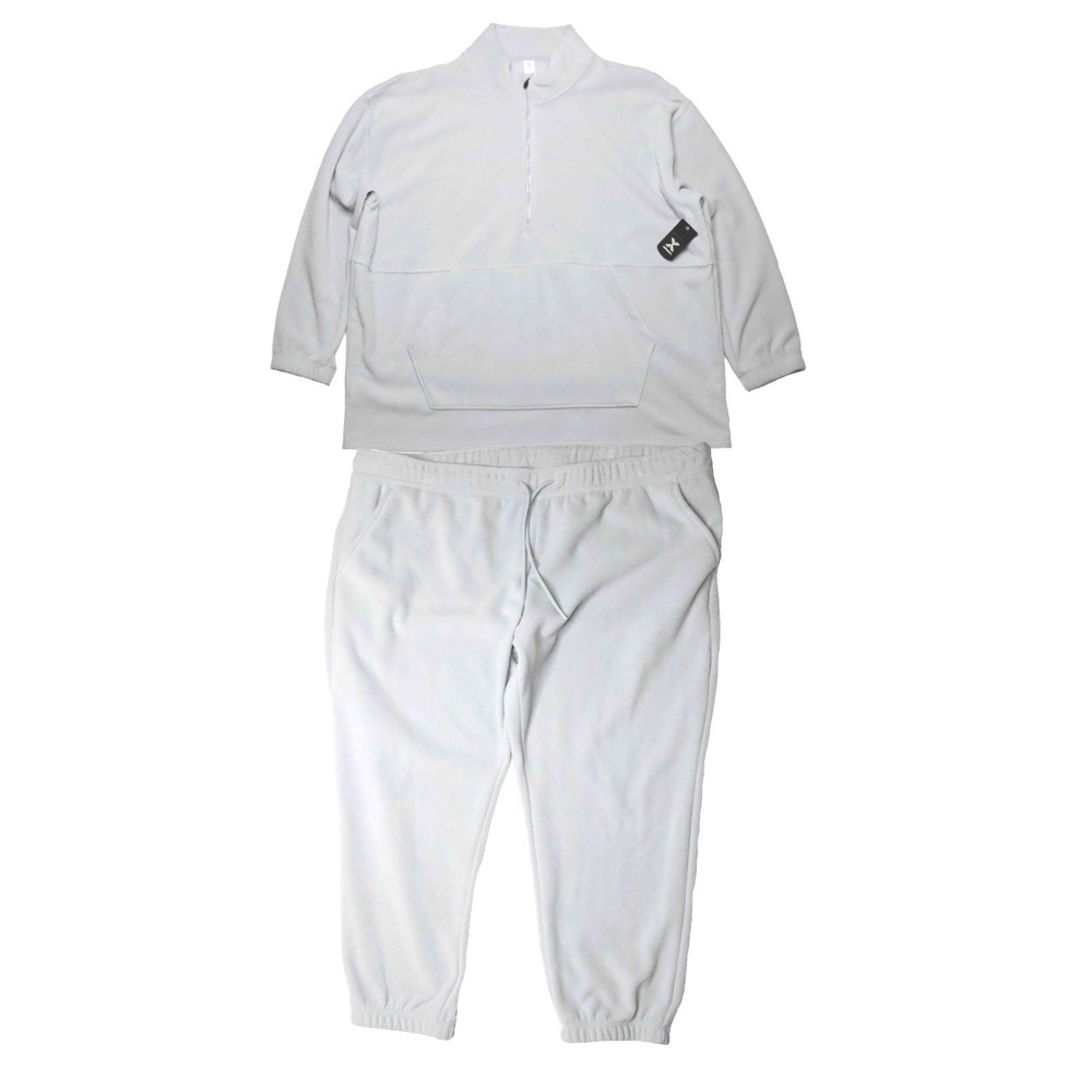 NWT Xersion Soft Fleece 1/2 Zip Sweatsuit Jogging Set Mens Top‎ Sz 4XL Pants 2XL